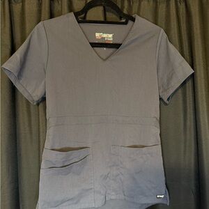Greys Anatomy Charcoal grey scrub top. Size small